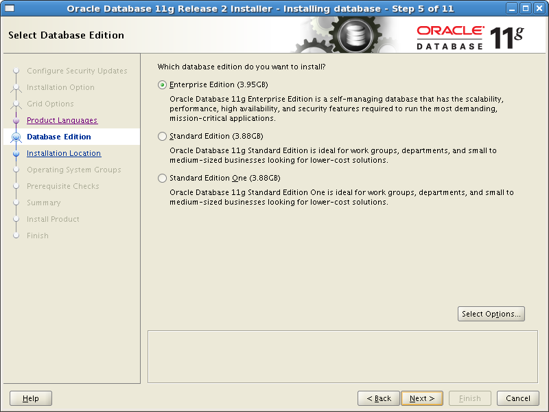 Screenshot-Oracle Database 11g Release 2 Installer - Installing database - Step 5 of 11